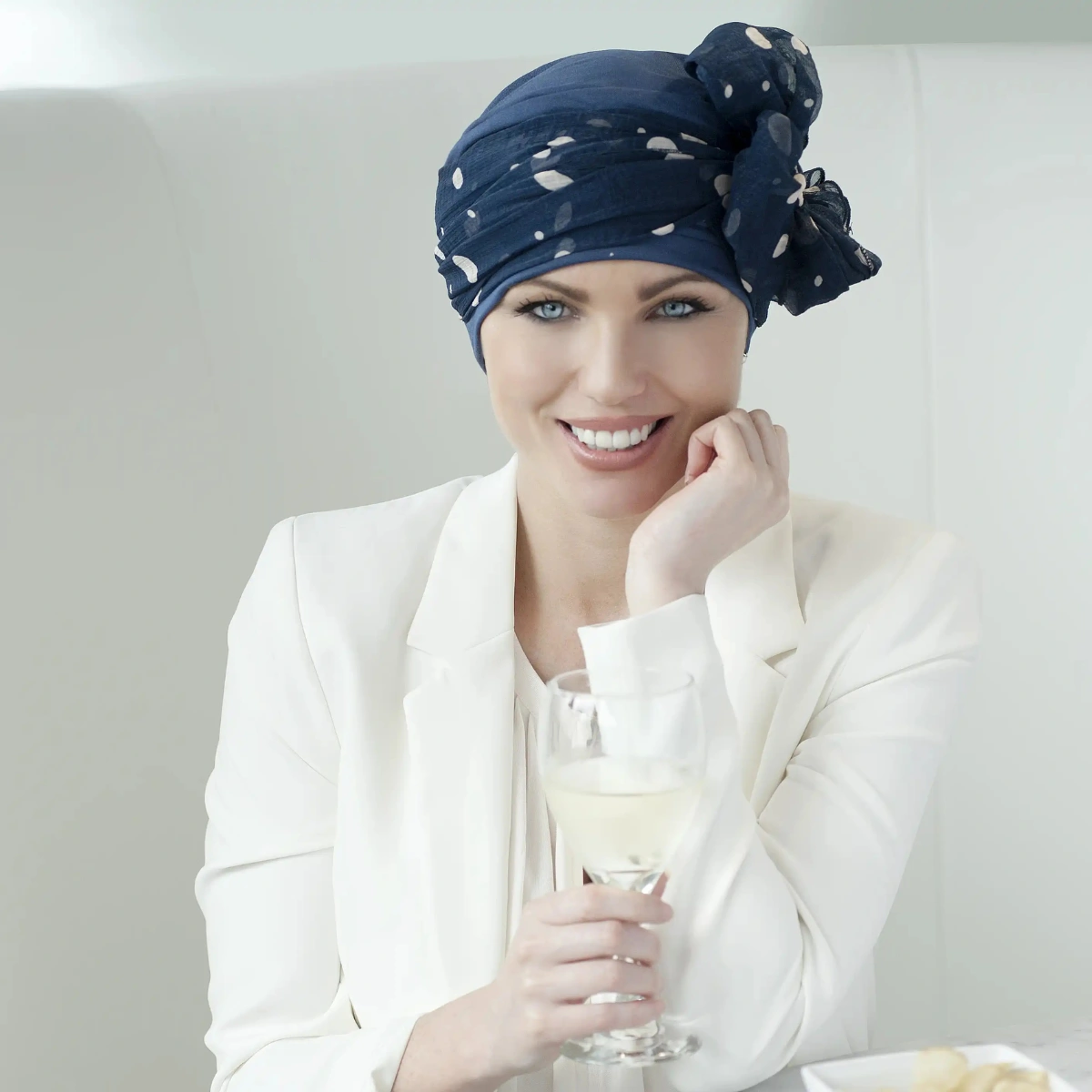 Daisy Navy Blue Polka Dot