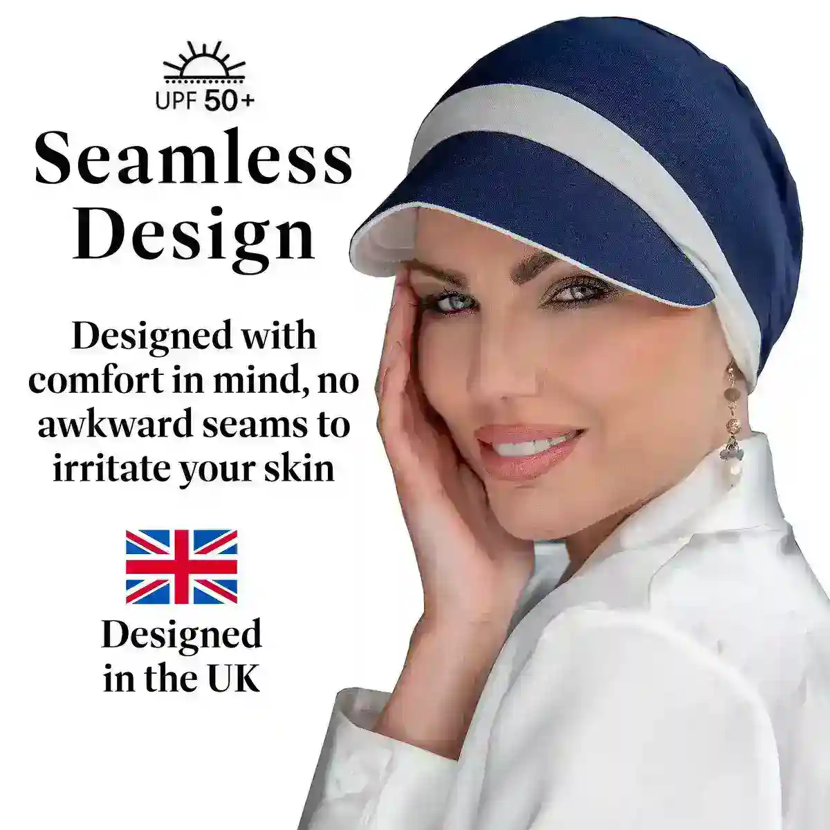 Katia Navy & White | Reversible Cap view 3