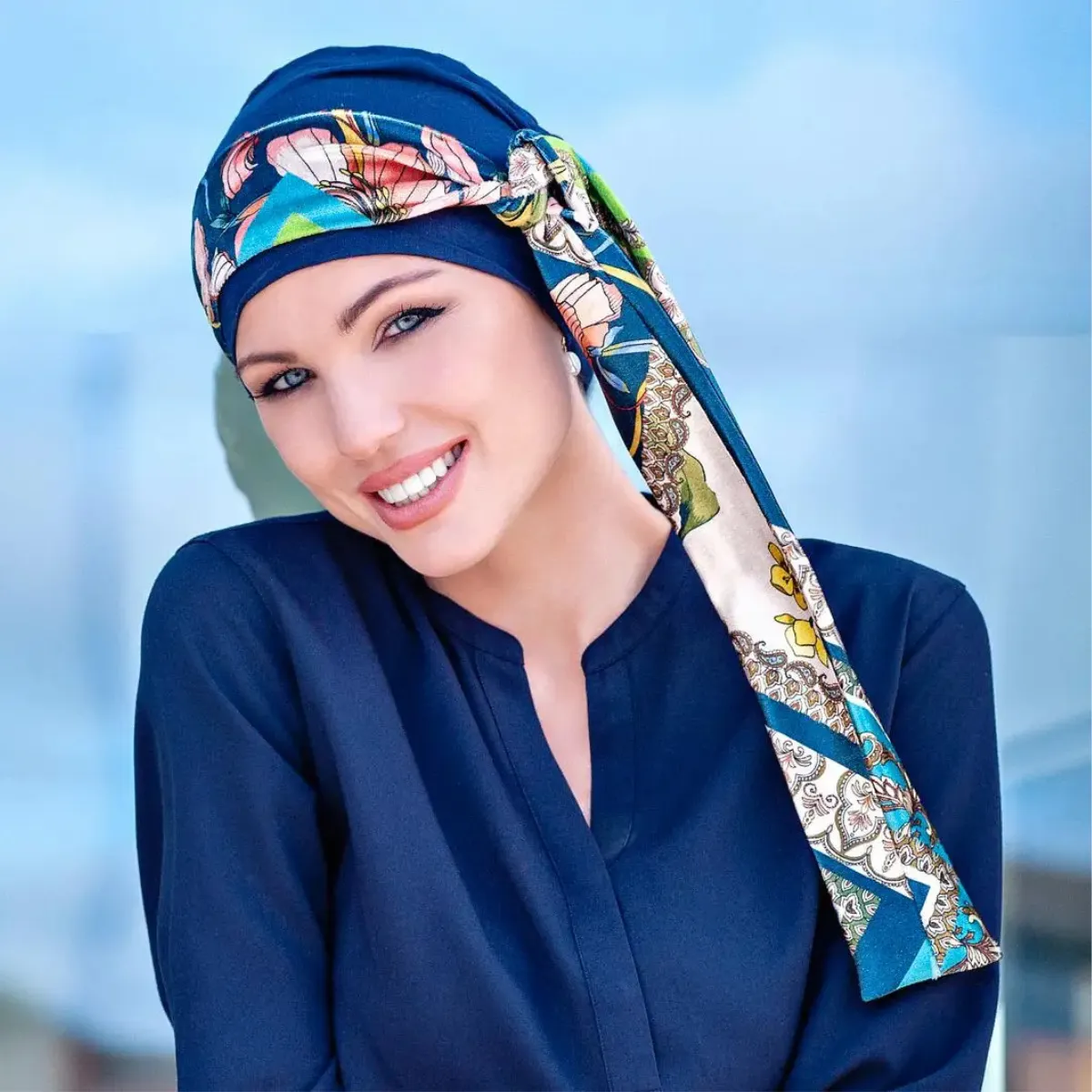 Yanna Navy Velvet Fiori Rossi