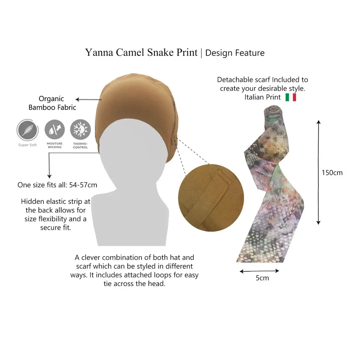 Yanna Camel Snake Print view 2