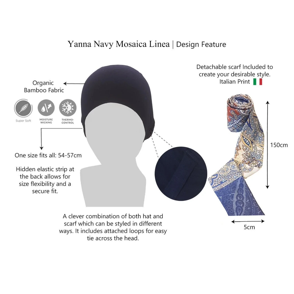 Yanna Navy Mosaica Linea view 5